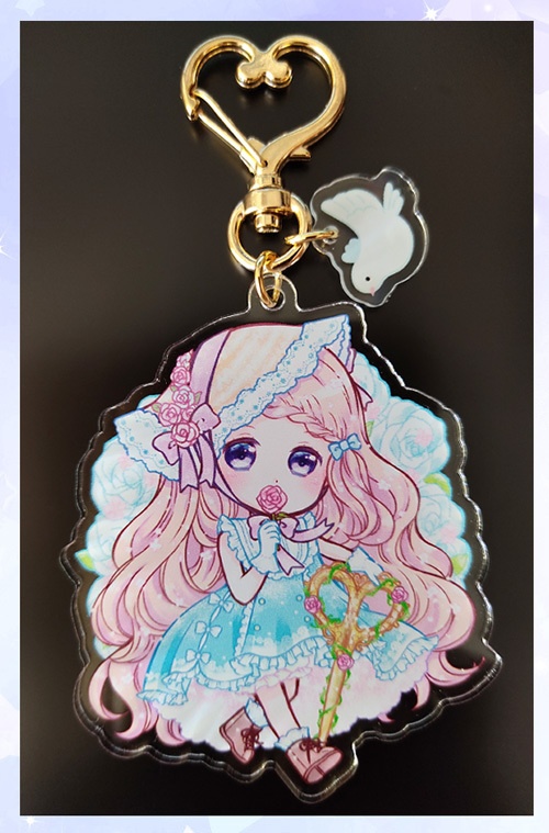 創作【バラの庭師ちゃん】アクリルキーホルダー