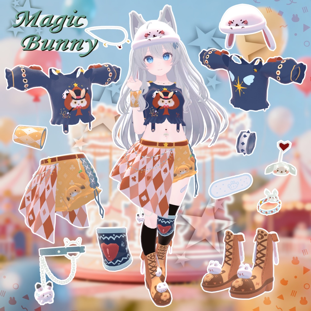 【あまとうさぎ7アバター対応衣装】🐰Magic Bunny🥕