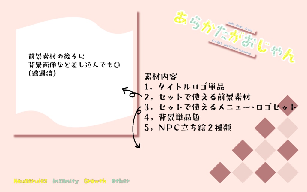 【CoC6版無償あり】あらかたがおじゃん【SPLL:E197248】