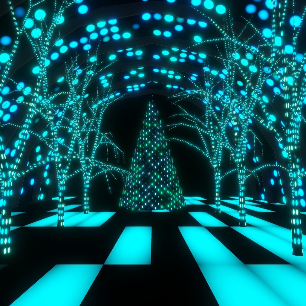 メッシュに張るだけでイルミネーションライトができる高機能シェーダー(2種類のprefab付き)