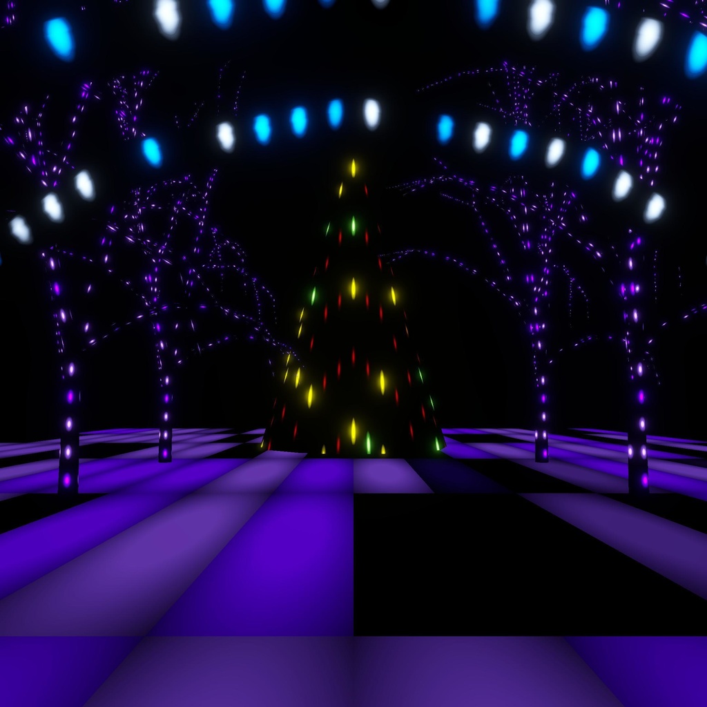 メッシュに張るだけでイルミネーションライトができる高機能シェーダー(2種類のprefab付き)