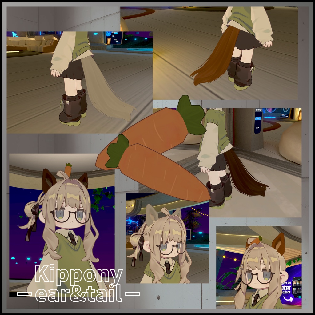 【キプフェル/Kipfel 専用】お馬のケモミミセット/Kippony-ear&tail-