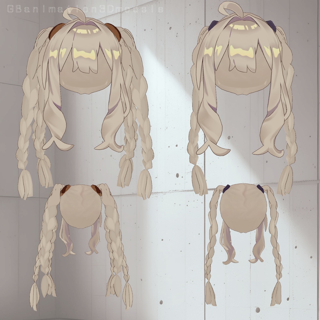 【キプフェル/Kipfel 専用】Donut Twin Braid/Kipみつあみ