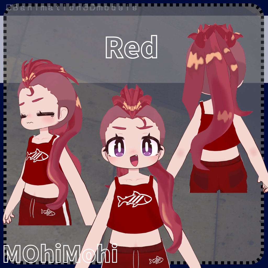 【4アバター対応】LongMohawk(ロングモヒカン)-MOhiMOhi-