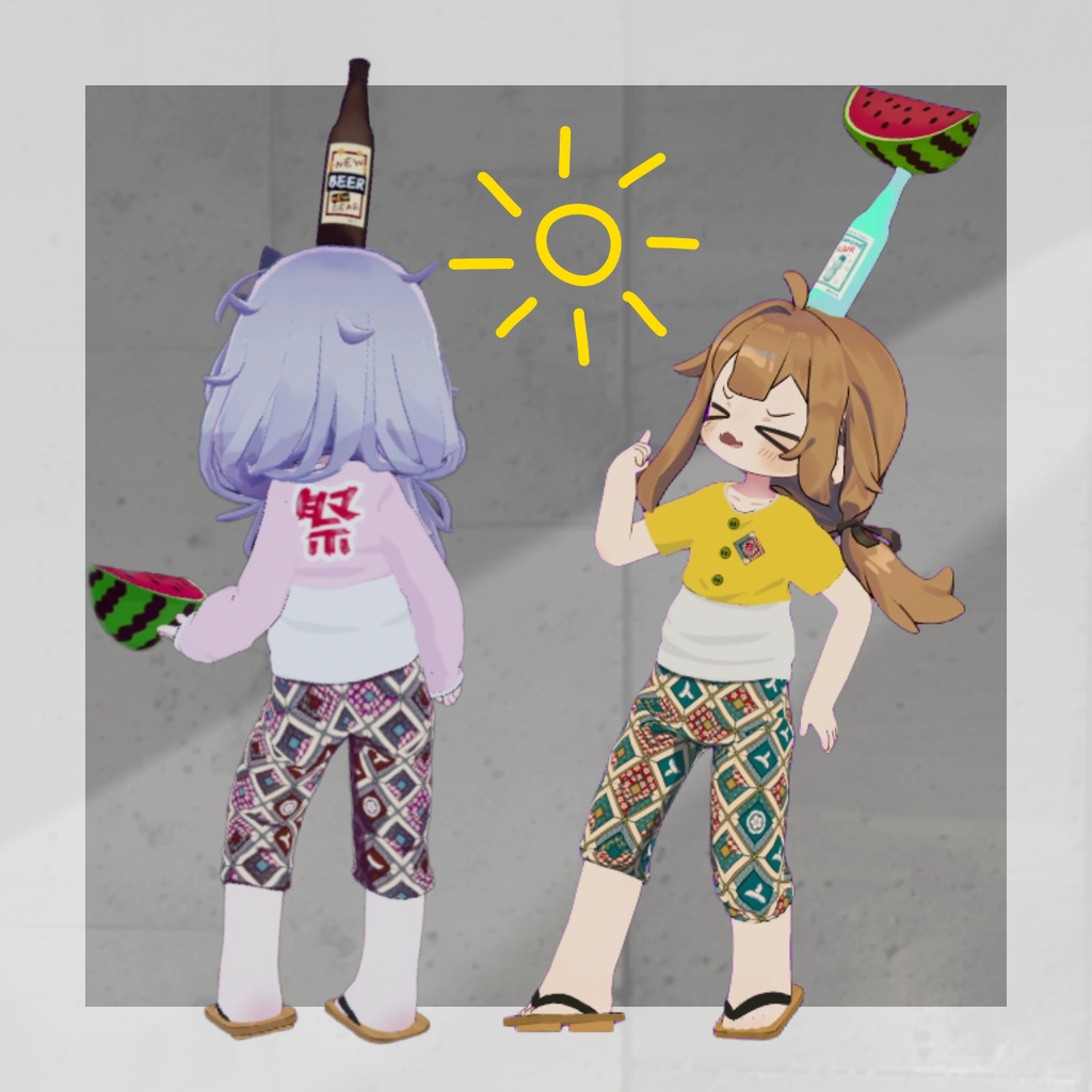 【14textures】【動画あり(video)】【まめふれんず専用】季節のほろ酔いギミックセット/ポカヒキ&ヒエテコ