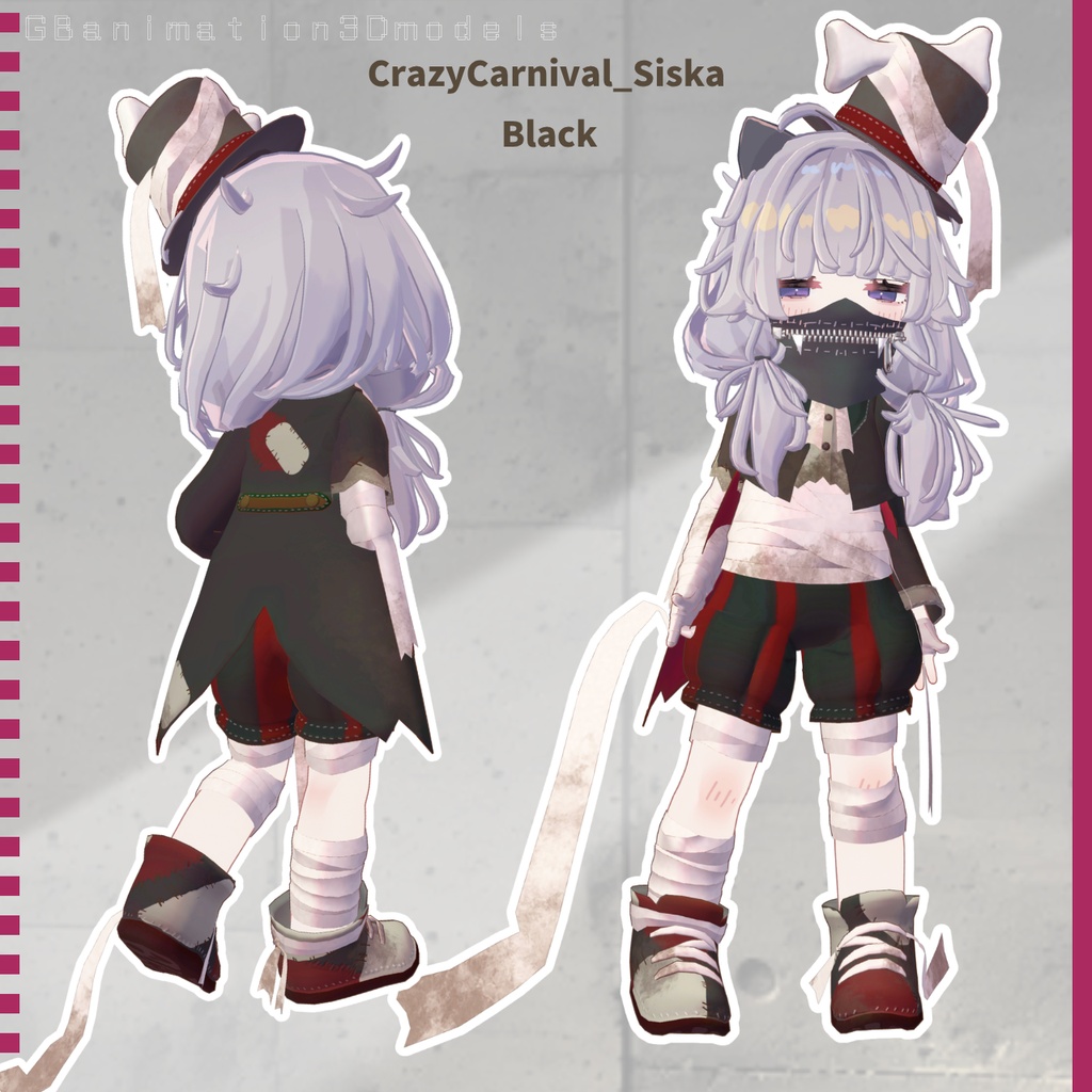 【10/31まで700円→500円セール】【全6種】【動画あり(video)】【まめふれんず専用】Crazy Carnival【ヴァンパイアモチーフ♪ゆれる包帯付!】