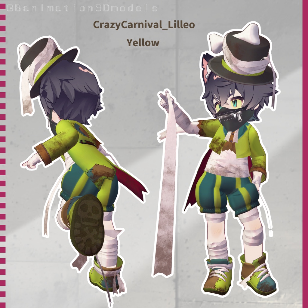 【10/31まで700円→500円セール】【全6種】【動画あり(video)】【まめふれんず専用】Crazy Carnival【ヴァンパイアモチーフ♪ゆれる包帯付!】