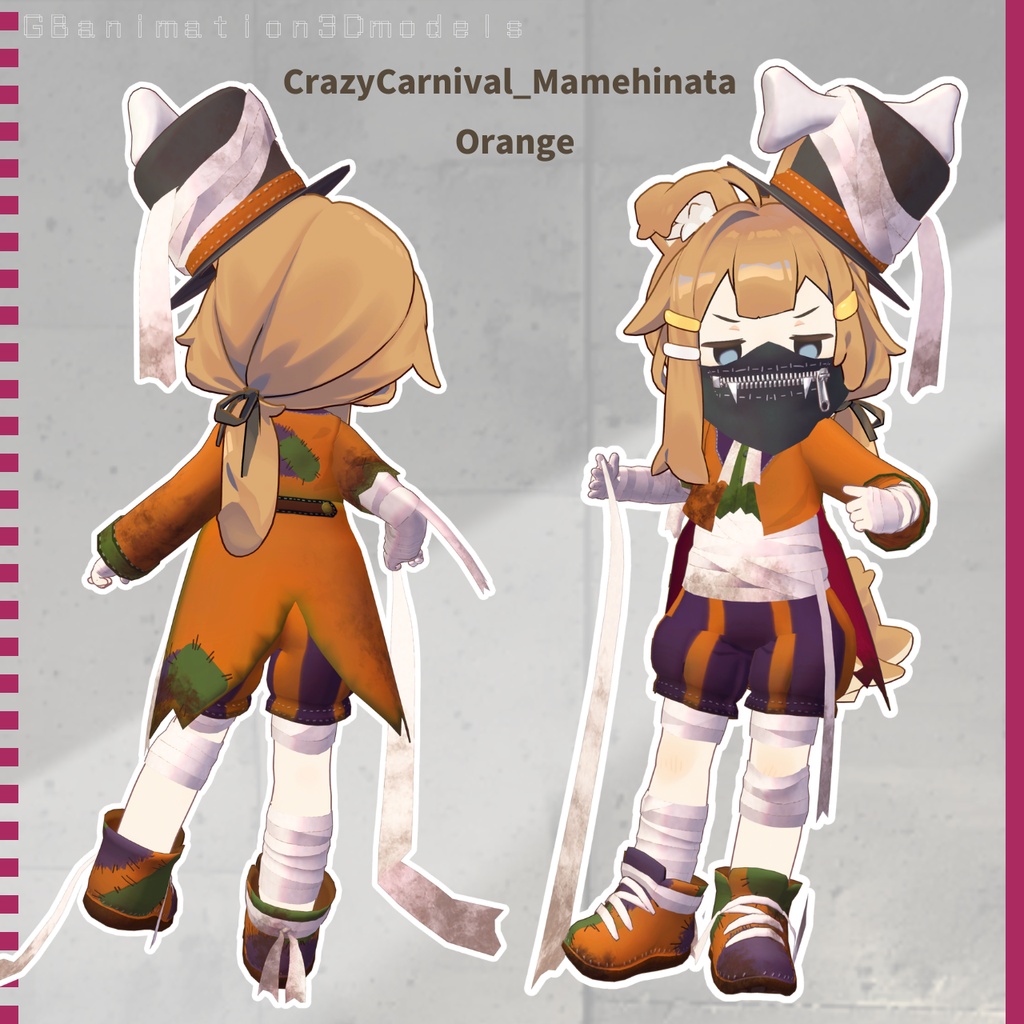 【10/31まで700円→500円セール】【全6種】【動画あり(video)】【まめふれんず専用】Crazy Carnival【ヴァンパイアモチーフ♪ゆれる包帯付!】