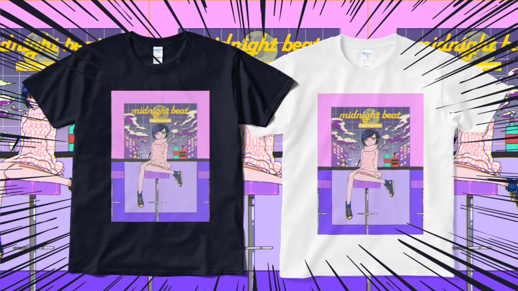 midnight beat なTシャツ(yota✨ ver.)