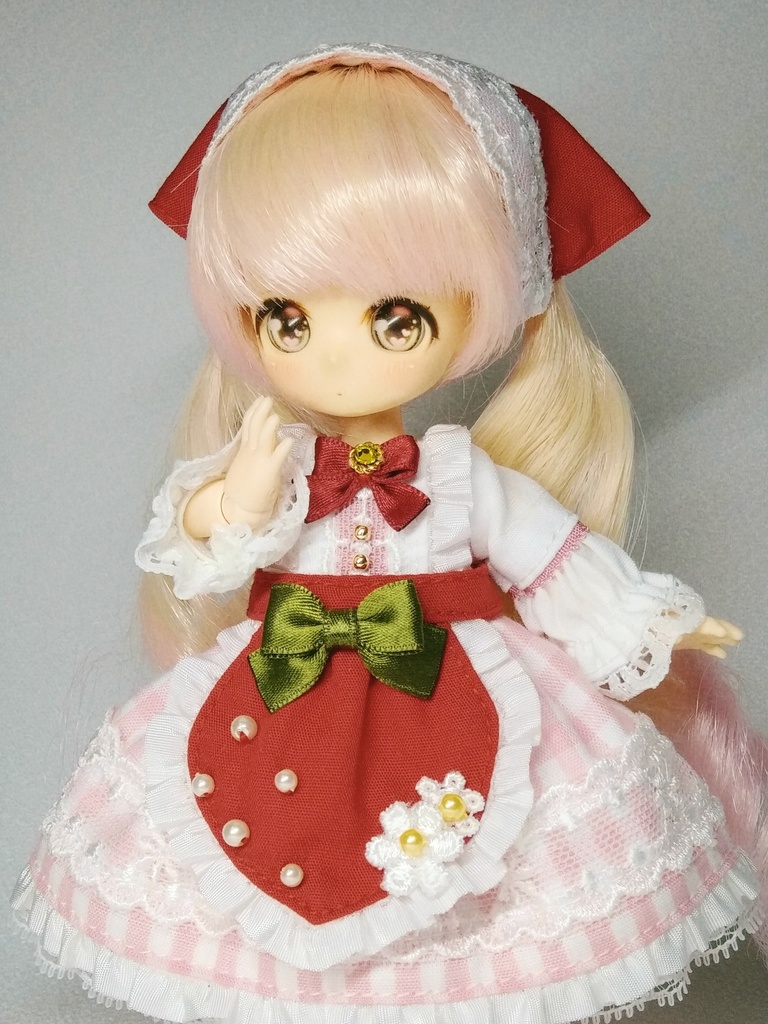 【受注商品】ストロベリーキッチンエプロンドレス