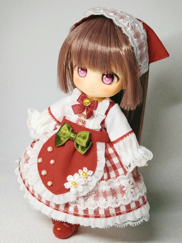 【受注商品】ストロベリーキッチンエプロンドレス