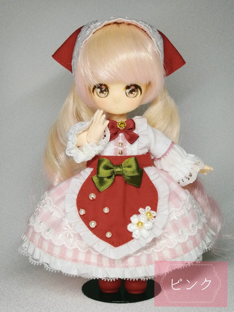 【受注商品】ストロベリーキッチンエプロンドレス