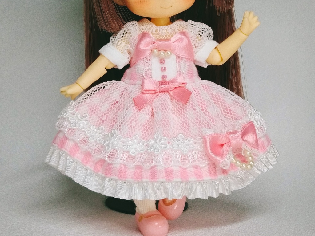 【受注商品】ペルルリボンワンピース(ピンク)