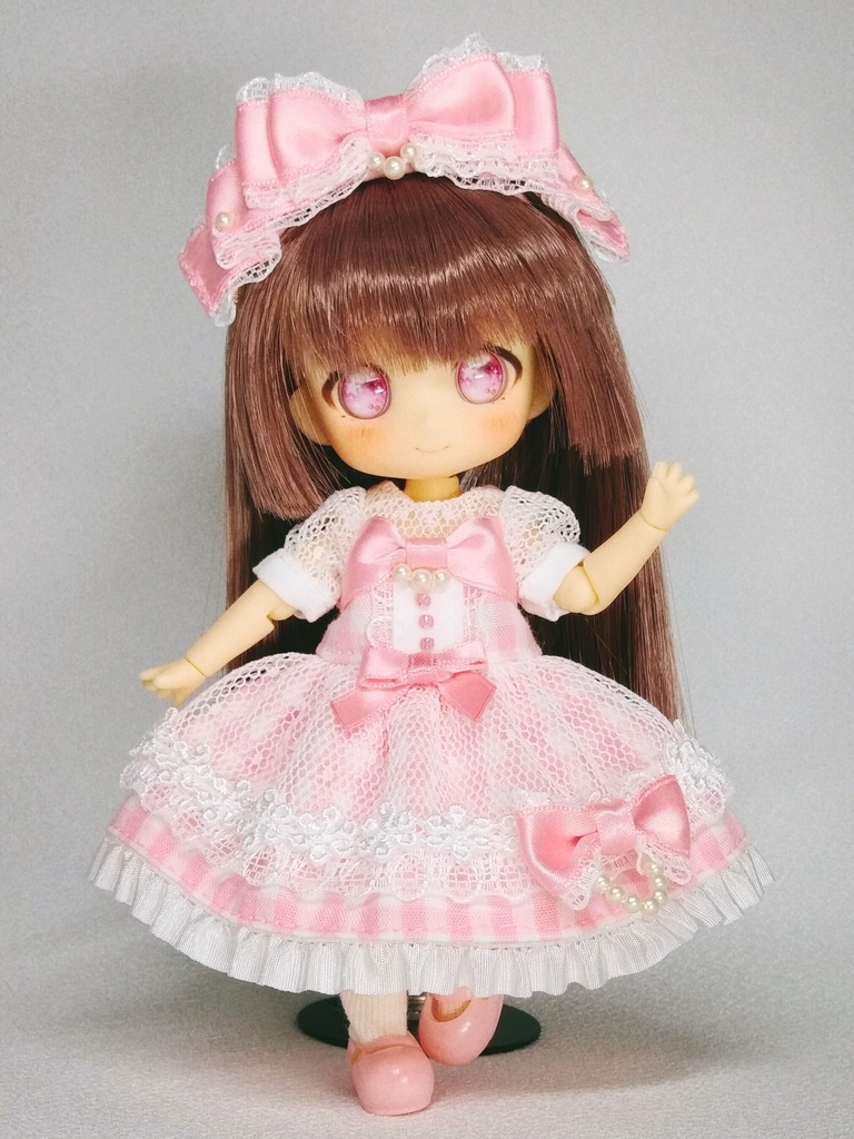 【受注商品】ペルルリボンワンピース(ピンク)