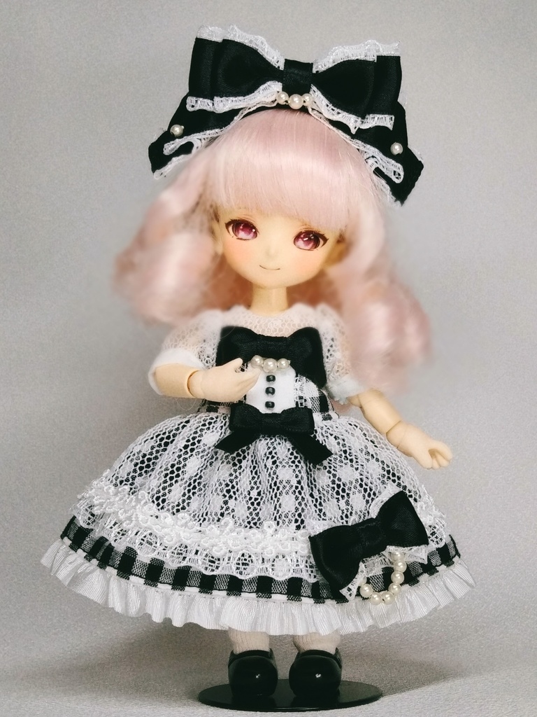 【受注商品】ペルルリボンワンピース(ブラック)