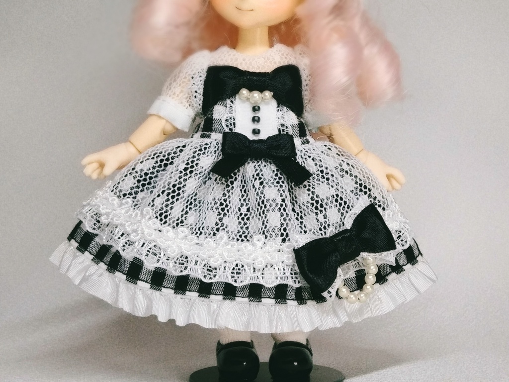 【受注商品】ペルルリボンワンピース(ブラック)