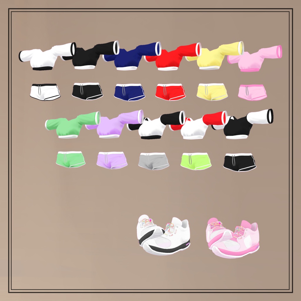 【VRChat】13アバター対応 Fitness Dolphin Set