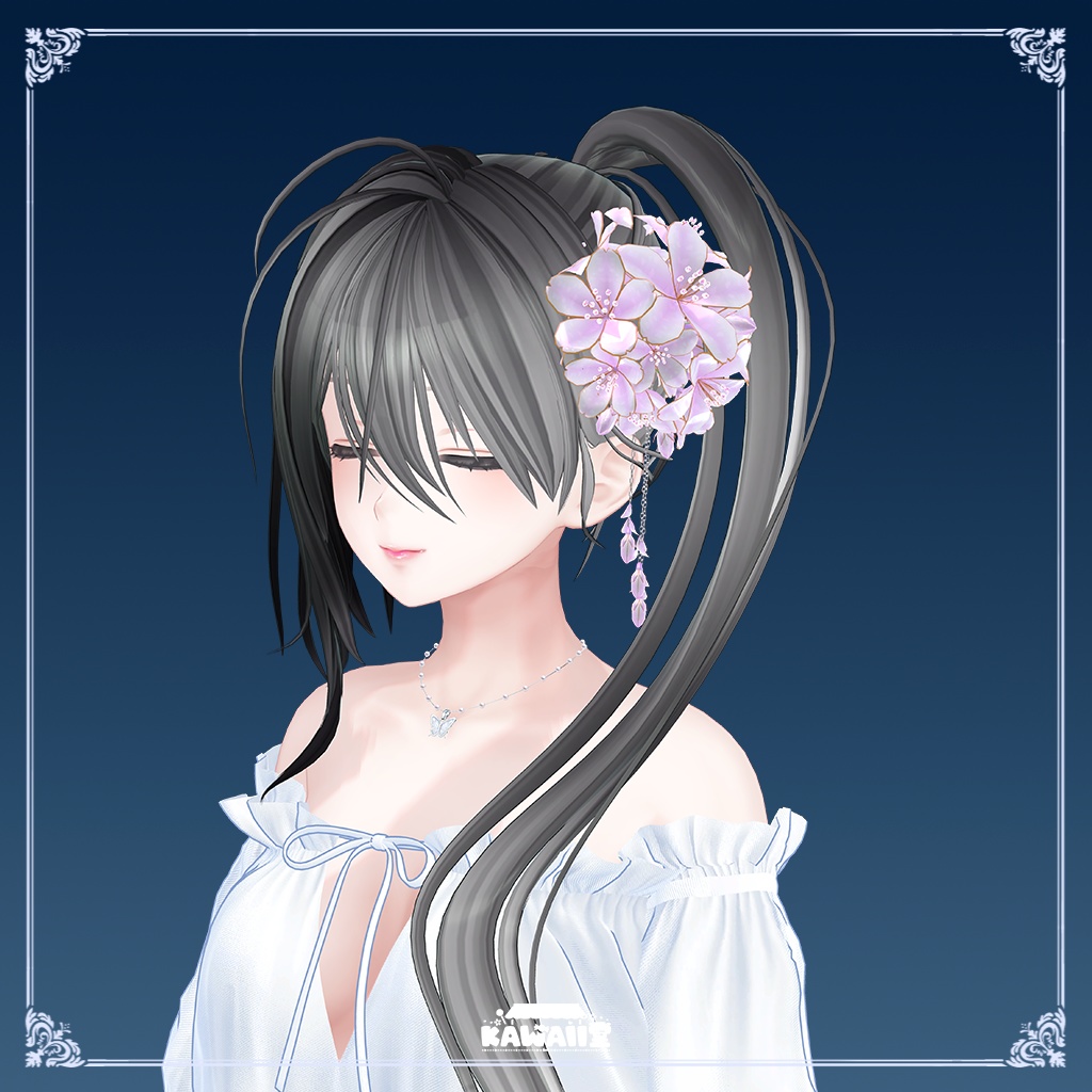 【PB対応】桜の髪飾り パーティクル付き