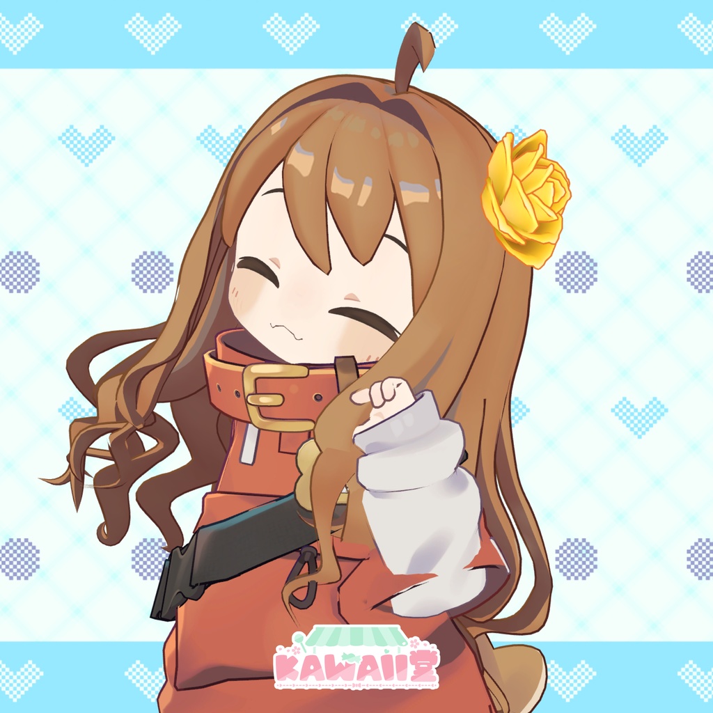 一輪薔薇の髪飾り パーティクル付き