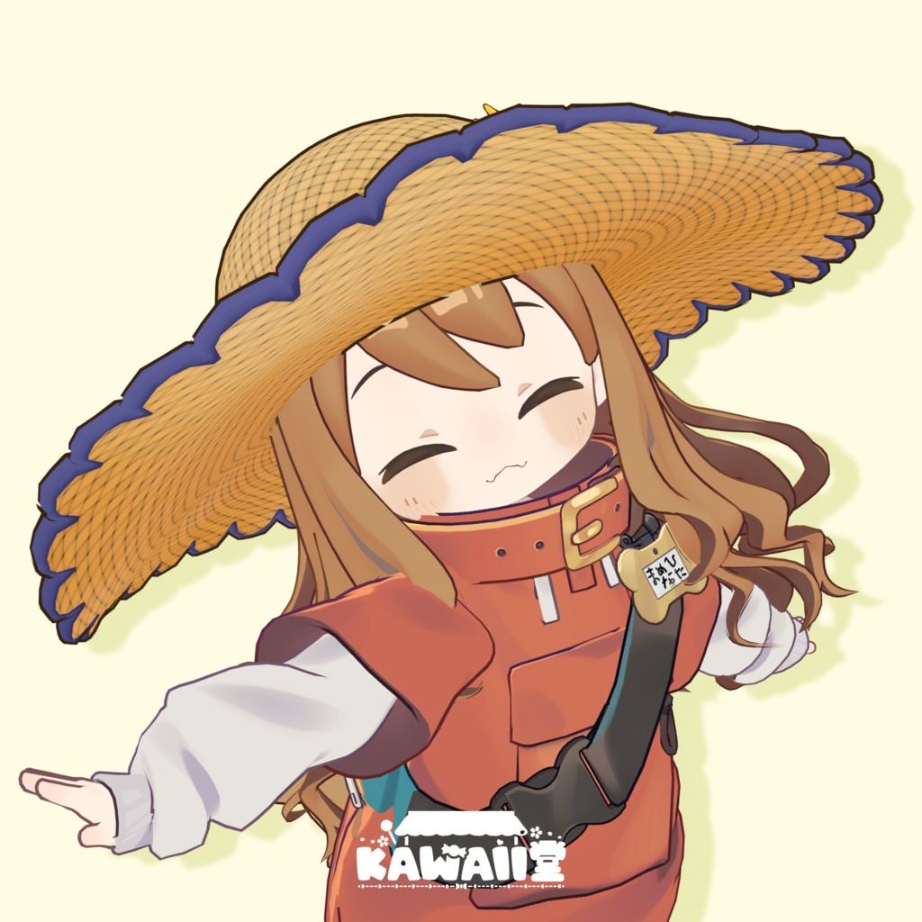 ふわふわ大きな麦わら帽子