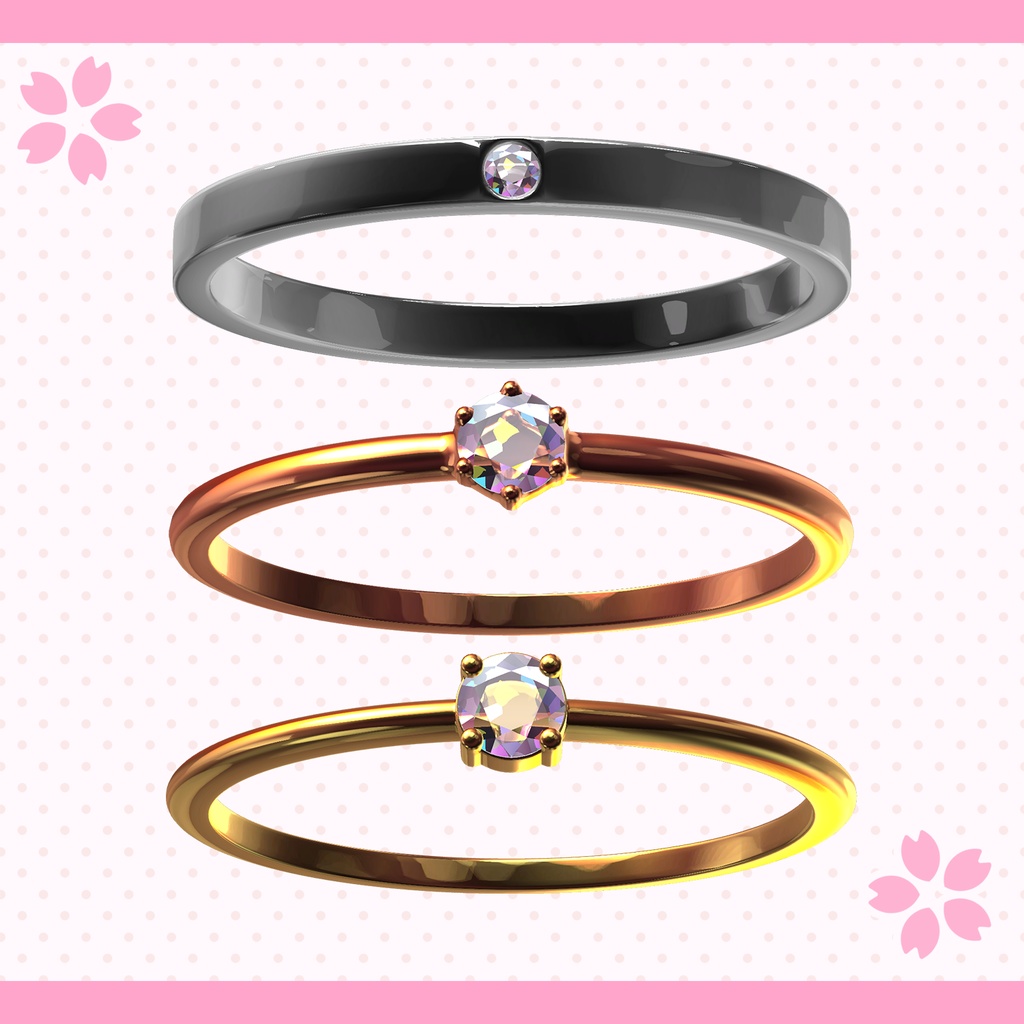 シンプルリング【3種類】