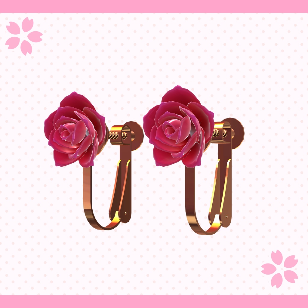 バラのイヤリング【VRC版】