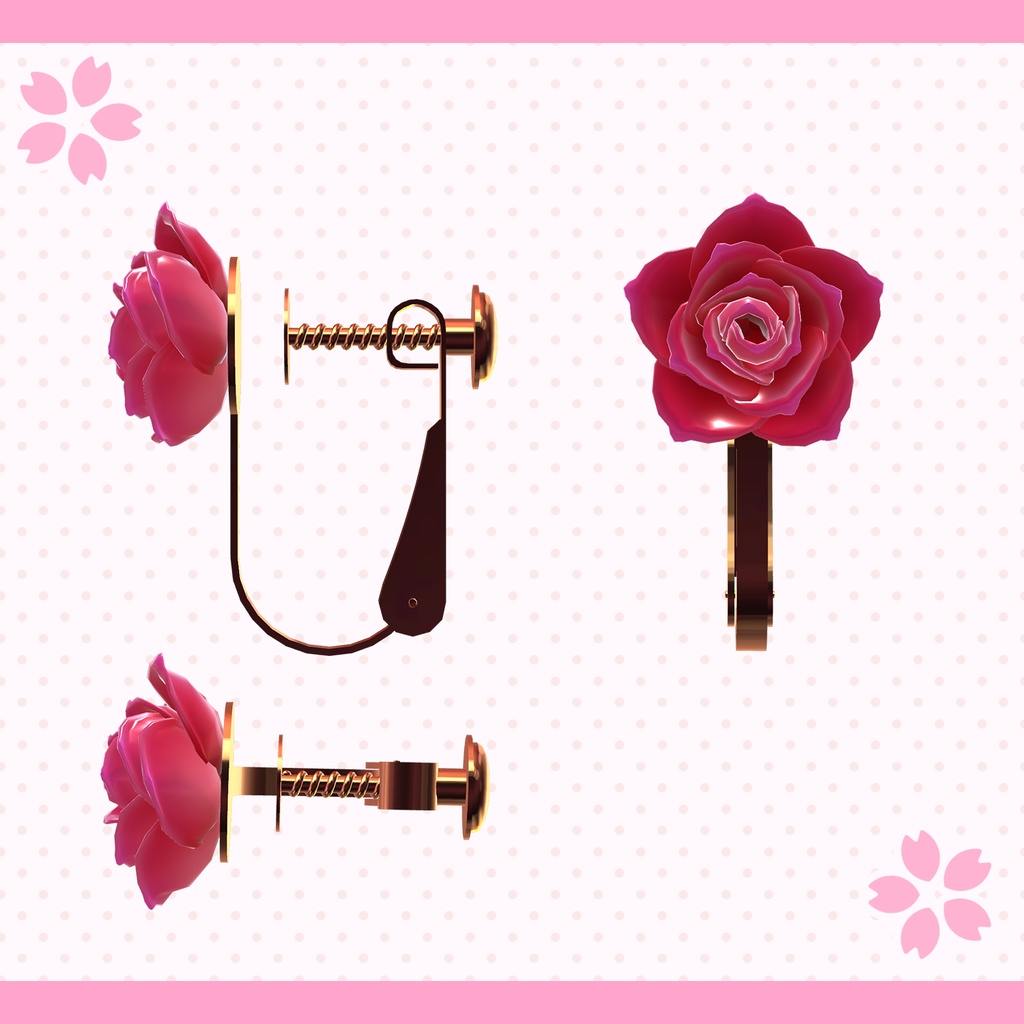 バラのイヤリング【VRC版】