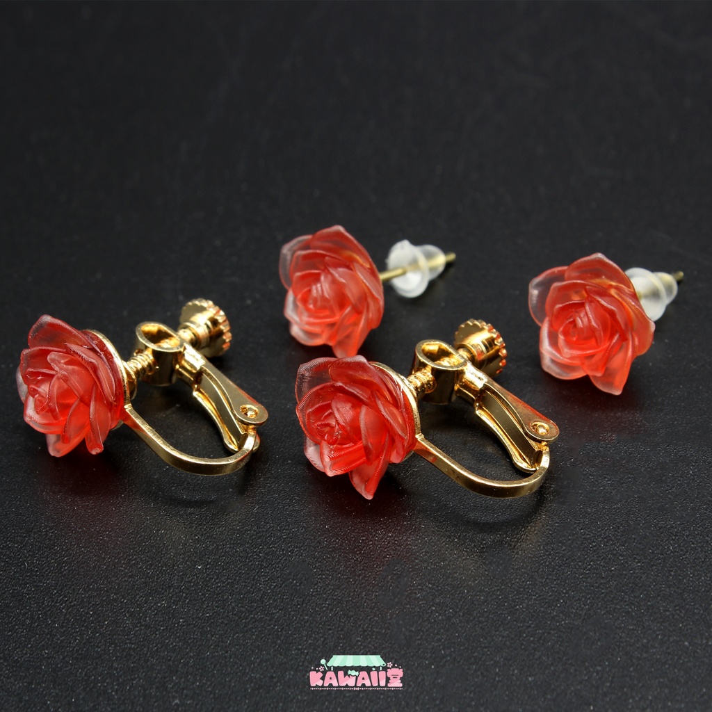 バラのイヤリング【リアル版】