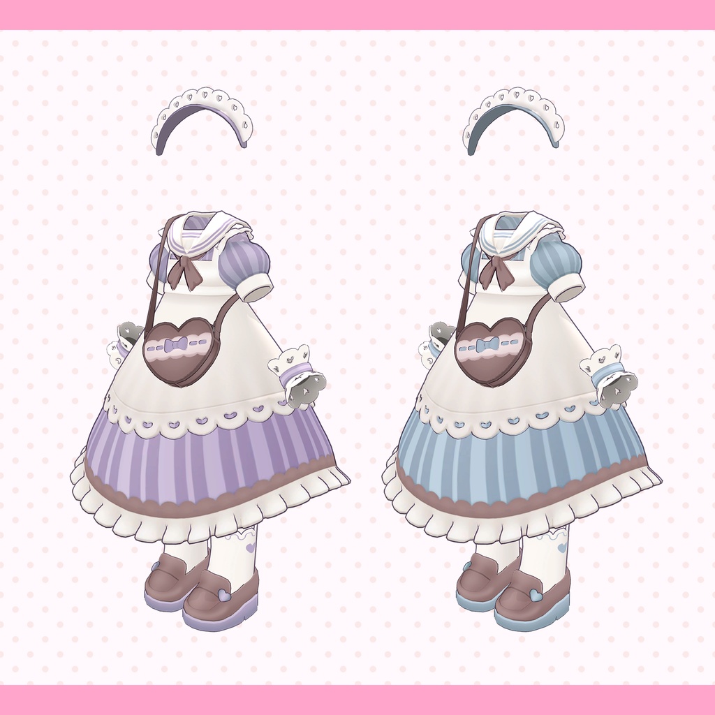 【セット】セーラーメイド&三つ編みツイン