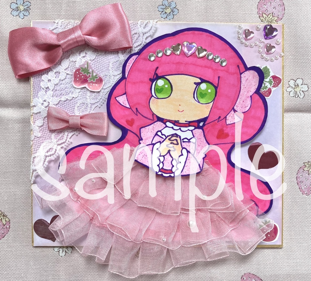 🍓ミニ色紙イラストオーダー🎀