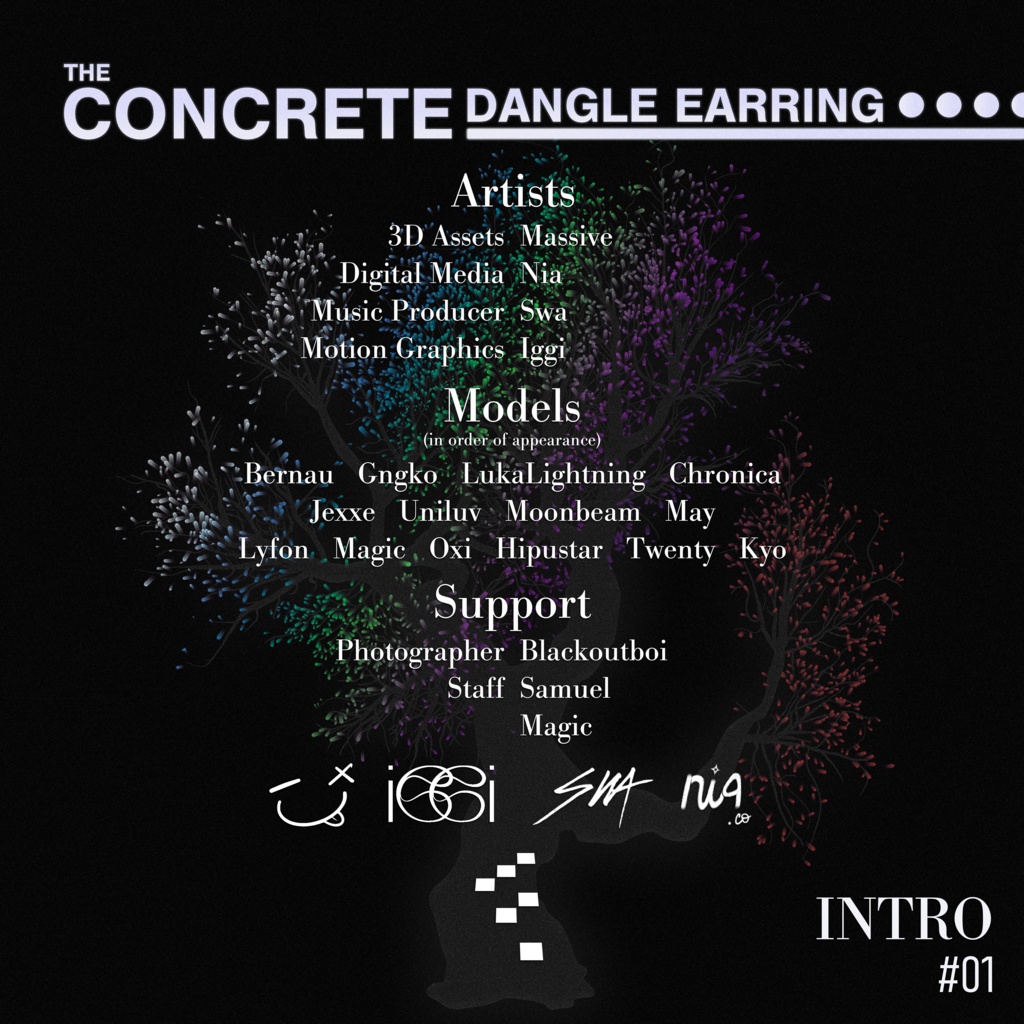 💎 The Concrete Dangle Earring 【FREE / GRATIS / 無料配布 / 무료 배포】