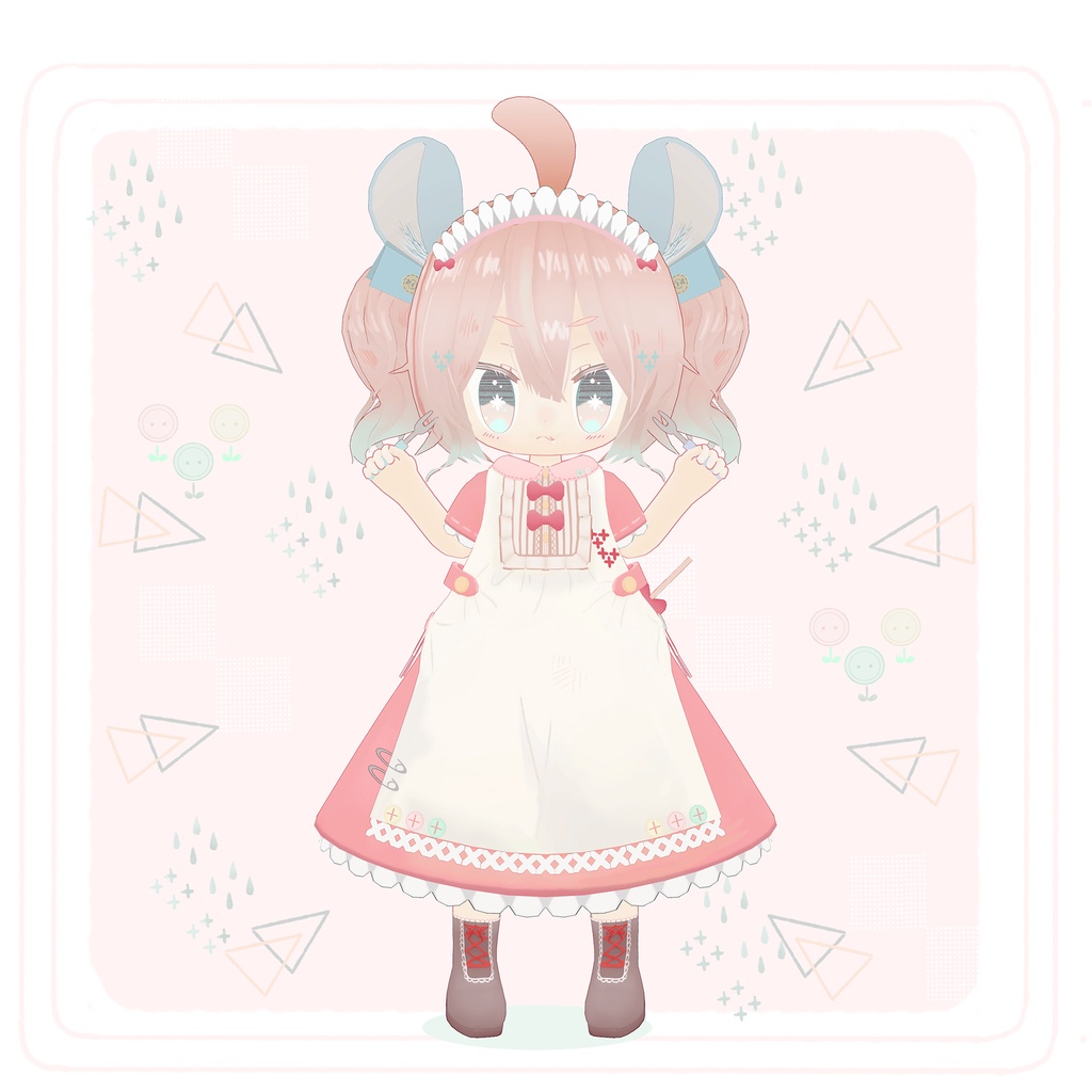 【Quest対応】【VRChat向けモデル】食いしん坊ねずみのまうちゃん