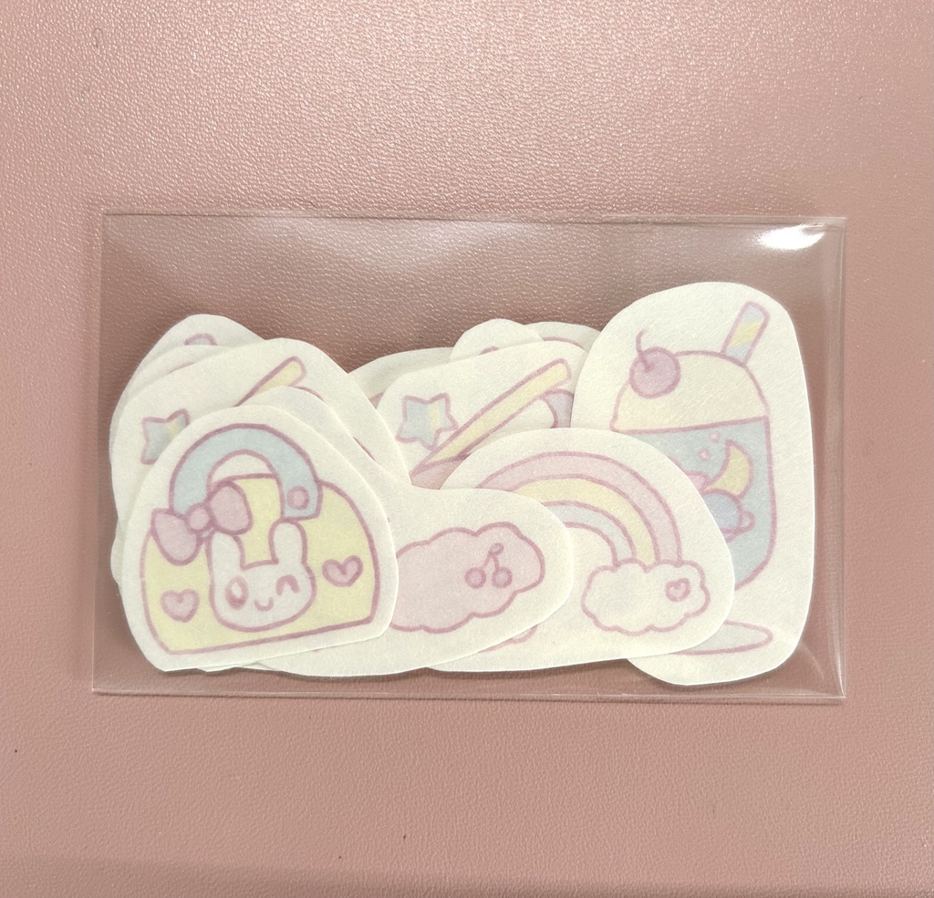 ゆめかわレトロフレークシール