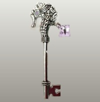 黒ブレーメンのアジトの鍵【シルバー（チャーム紫）】