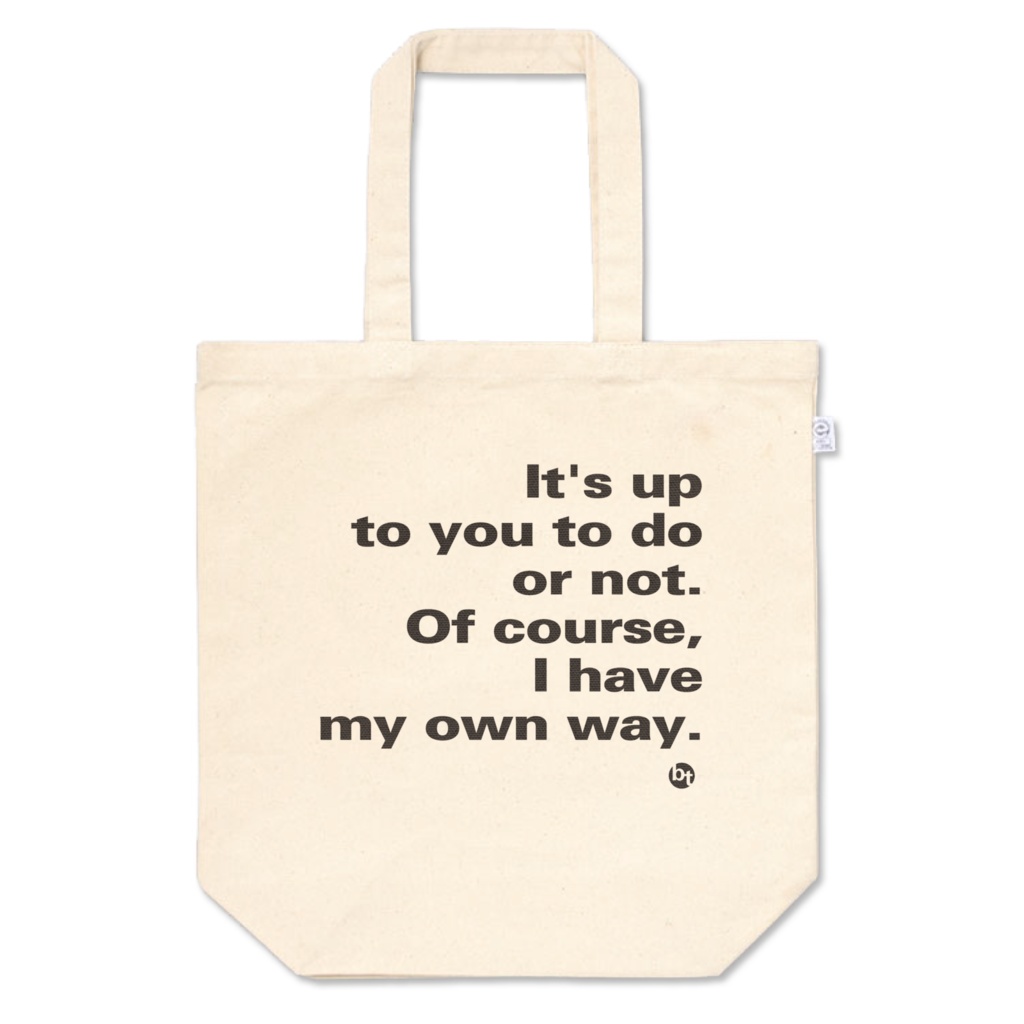 トートバッグL/M(タイポグラフィ)【break_through→】