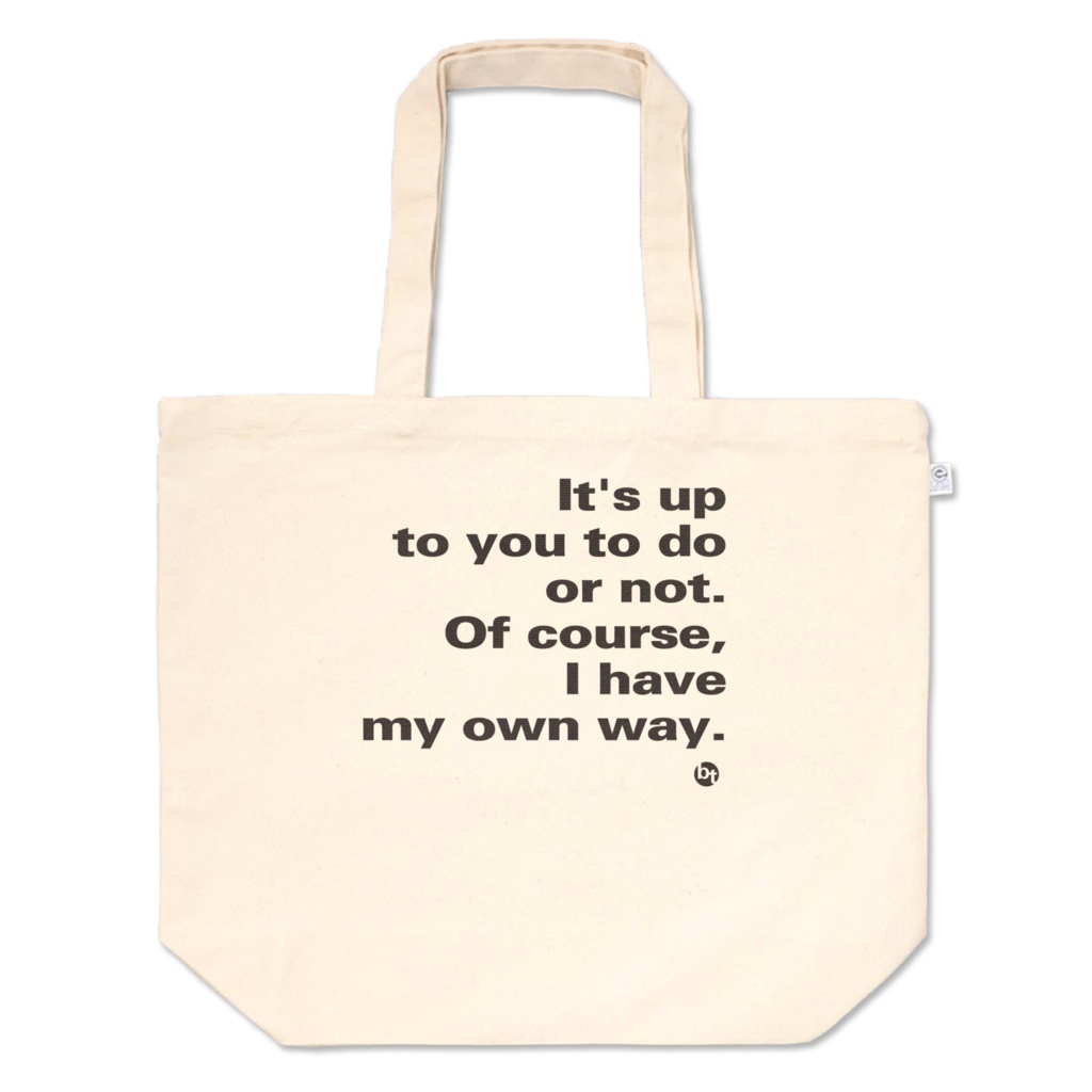 トートバッグＬ／Ｍ（タイポグラフィ）【break_through→】