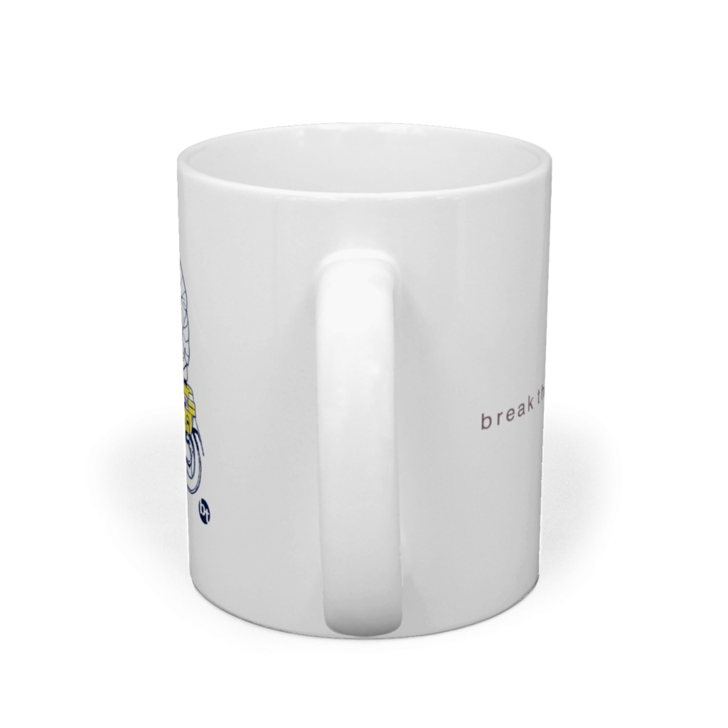 kyo + motocompoホワイトマグ【break_through→】