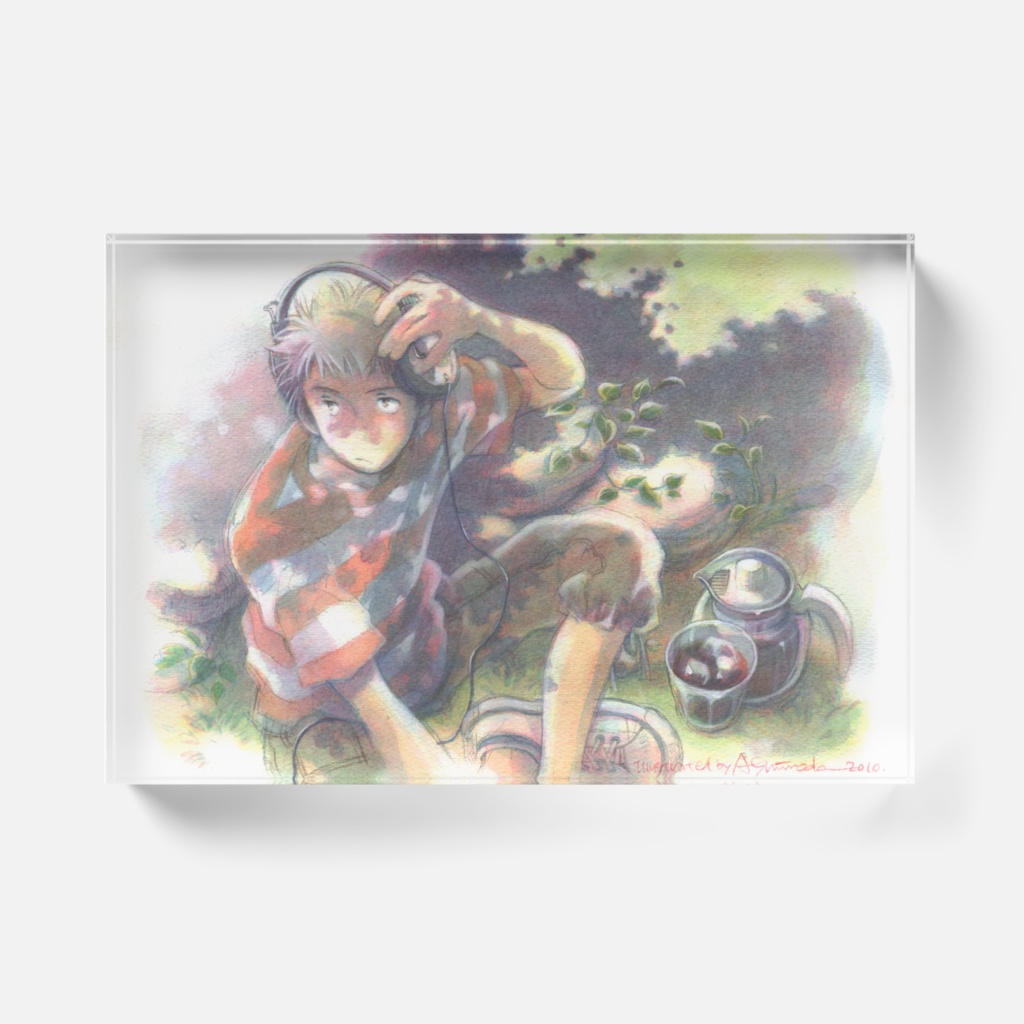 アクリルブロック(夏の庭)【break_trough→】