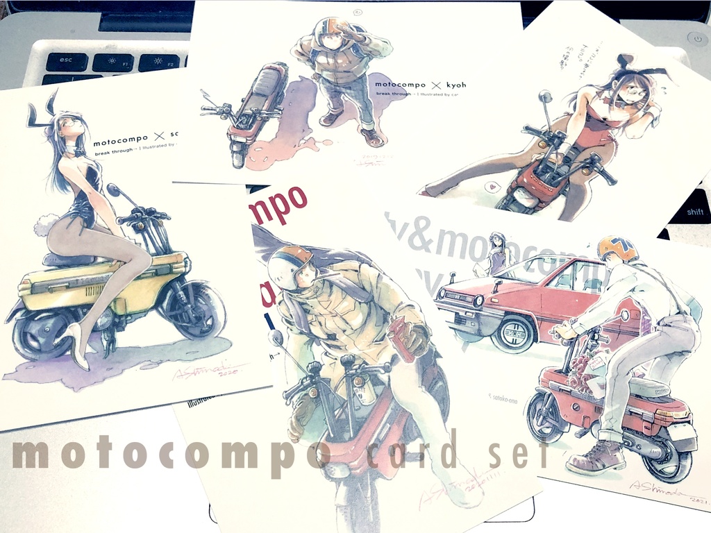［自宅発送］motocompoポストカードSET（５枚組）
