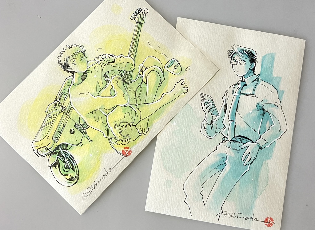 ［自宅発送］ドローイング原画｜旭広告企画部・男子ブロマイド