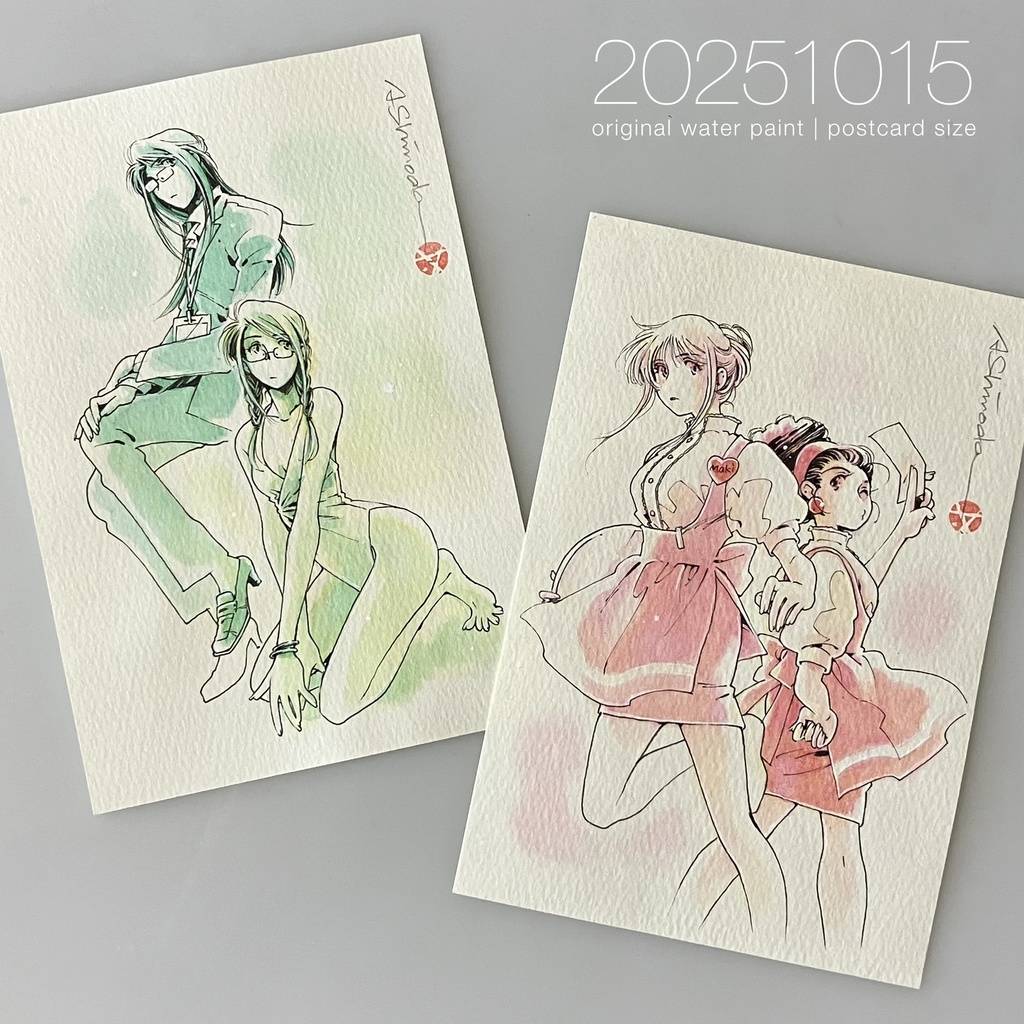 ［自宅発送］ドローイング原画1015出品分 ｜ 理子２style ＆ アンミラ☆girls