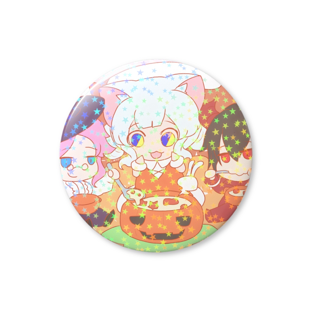 やとがみトリオのハロウィン　缶バッジ