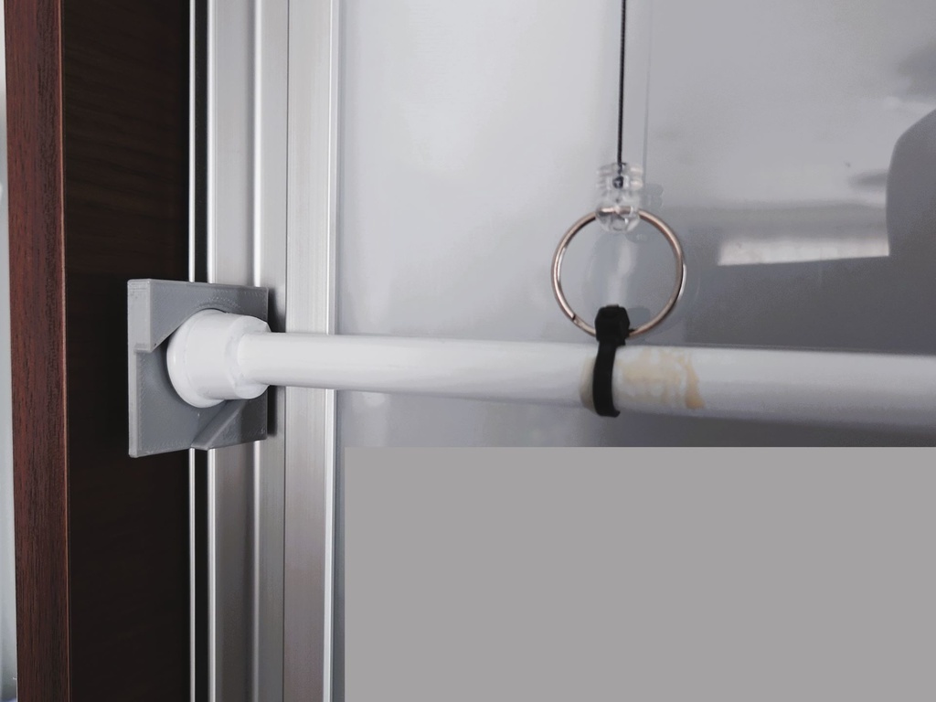 【無料DL】引き戸 耐震用 つっぱり棒ホルダーのSTLデータ