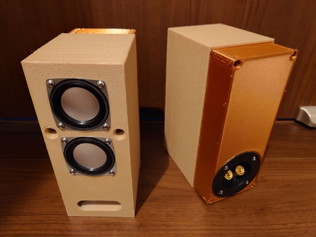 【VerUP】ダイソー300円USBミニスピーカーで造る 「3wayスピーカーのエンクロージャー」STLデータ