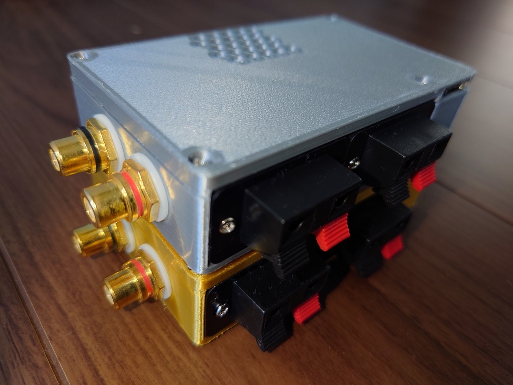 【Ver.UP】ダイソー300円USBミニスピーカーの内蔵アンプで造る 「セパレートアンプ」ケースのSTLデータ