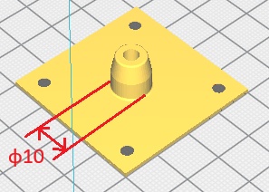 【無料DL】石膏ボード大穴補修用 取付ベース のSTLデータ
