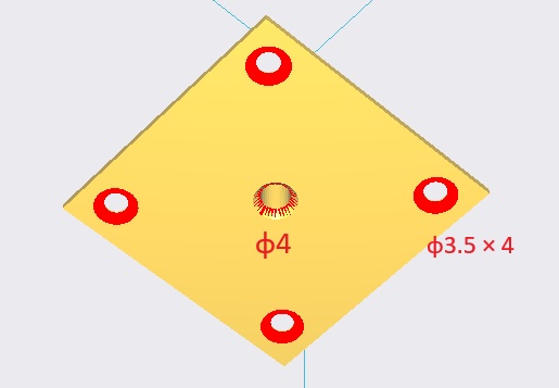 【無料DL】石膏ボード大穴補修用 取付ベース のSTLデータ