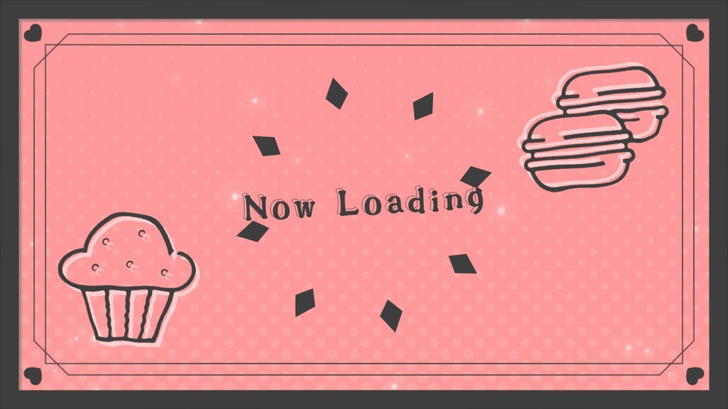 【待機画面】 ゆるかわのスイーツ/ ループ対応【モーショングラフィックス】