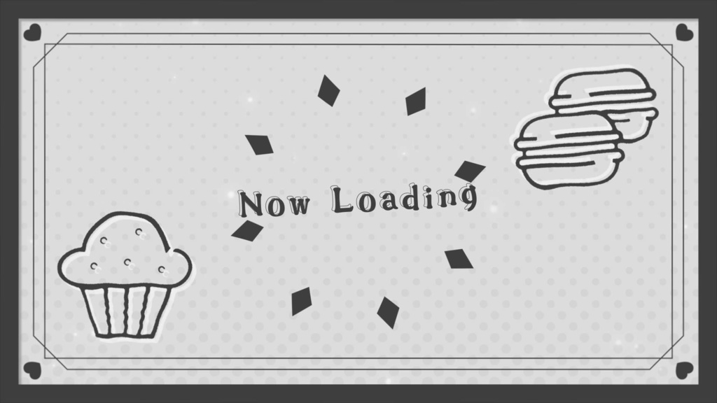 【待機画面】 ゆるかわのスイーツ/ ループ対応【モーショングラフィックス】