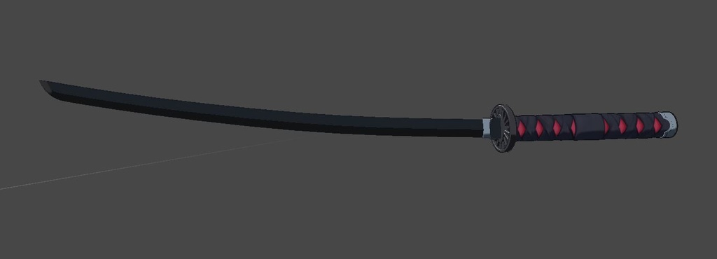 炭治郎のカタナ | 鬼滅の刃 | 3D Model, Blender + Unity